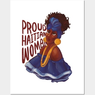 Happy Haitian Flag Day Celebration Haiti Proud Woman Posters and Art